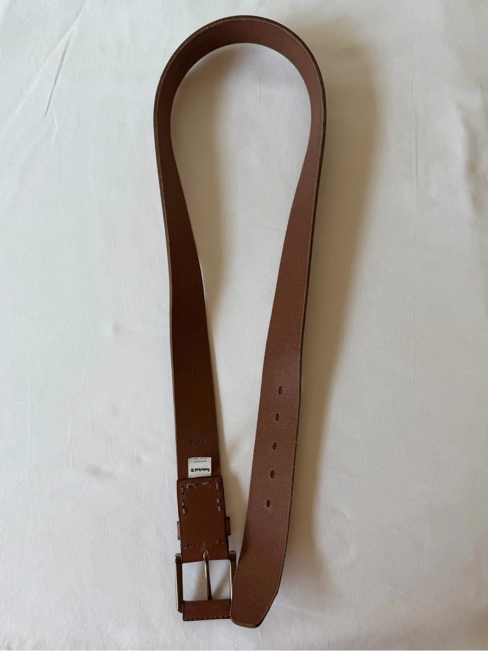 Timberland Brown Genuine Leather Belt Men’s Size 38